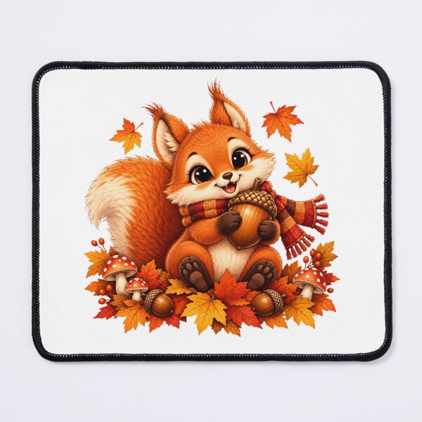 Item preview, Cute Autumn Squirrel with Acorn designed and sold by MySthore.