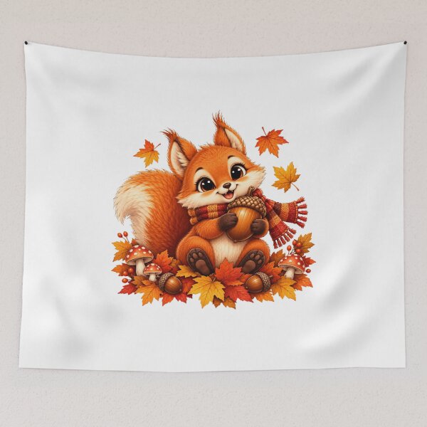 Item preview, Cute Autumn Squirrel with Acorn designed and sold by MySthore.