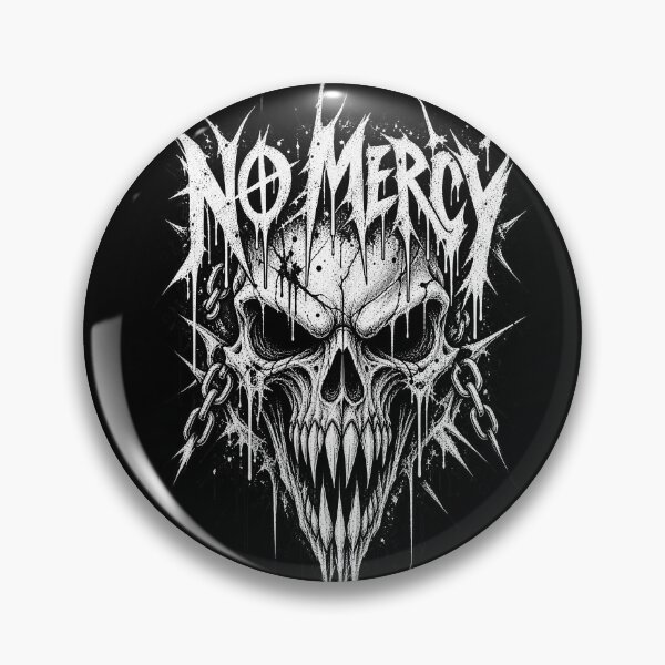 Item preview, No Mercy Skull Gothic Streetwear – Dark Horror Metal Skull Design designed and sold by Grapyziip.
