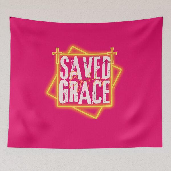 Item preview, Saved By Christ -  Christianity Inspirational Bible Verses  - Birthday Gifts For Him - Pink designed and sold by Doiemacreations.