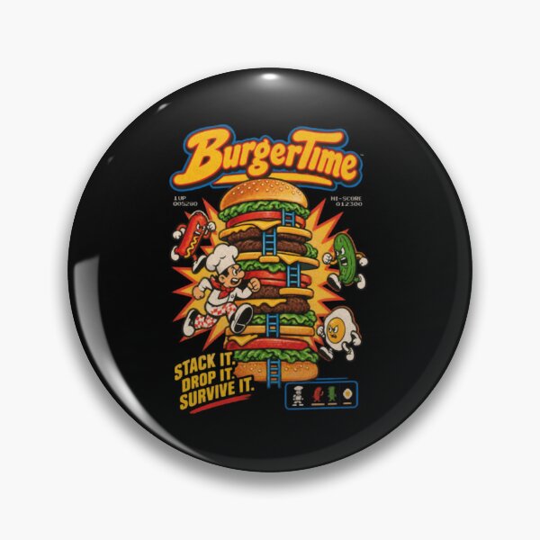 Item preview, The Great Burger Stack Job - Retro Arcade Chef designed and sold by NiremmeeArt.