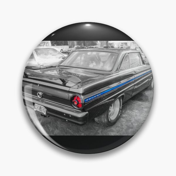 Item preview, 1965 Ford Falcon Futura Sprint Black Muscle Car Art Side Profile designed and sold by RichFrancoCars.