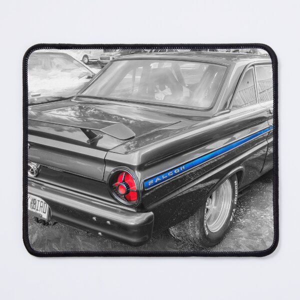 Item preview, 1965 Ford Falcon Futura Sprint Black Muscle Car Art Side Profile designed and sold by RichFrancoCars.