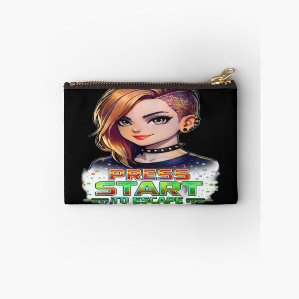 Item preview, Press Start To Escape Cyberpunk Gamer Girl Anime Art designed and sold by FABIOLA1970.