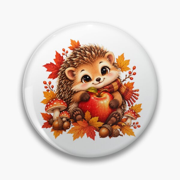 Item preview, Cute Autumn Hedgehog with Apple designed and sold by MySthore.