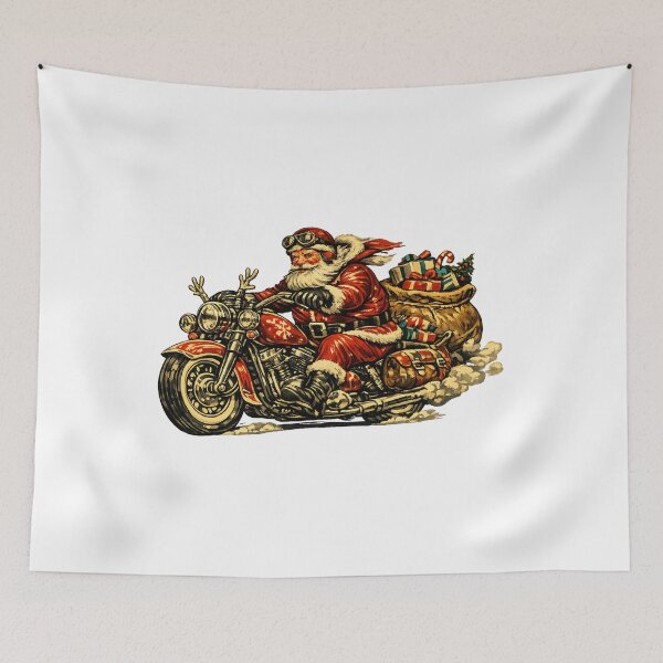 Item preview, Biker Santa Claus Motorcycle Vintage 1950s Christmas Gift designed and sold by Artycom.