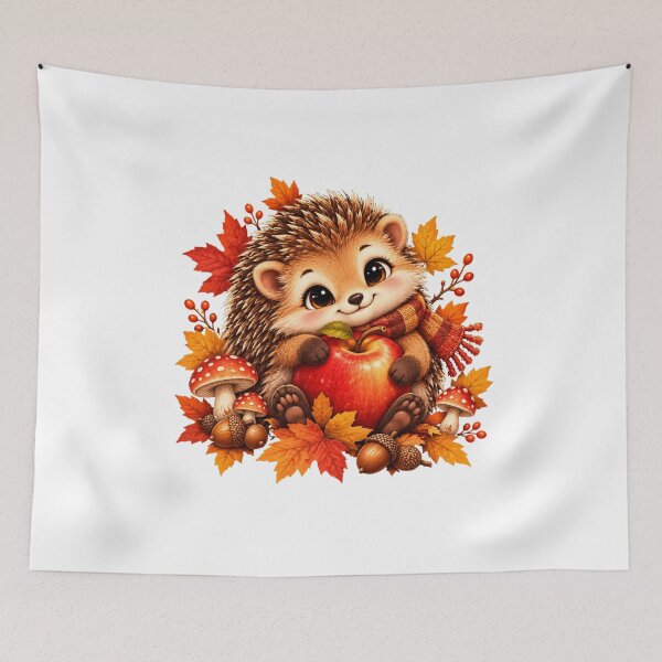 Item preview, Cute Autumn Hedgehog with Apple designed and sold by MySthore.
