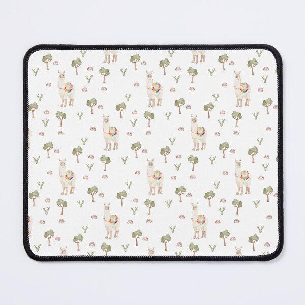 Item preview, Cute Watercolor Llama with Trees White Nursery Pattern designed and sold by svitlaarty.