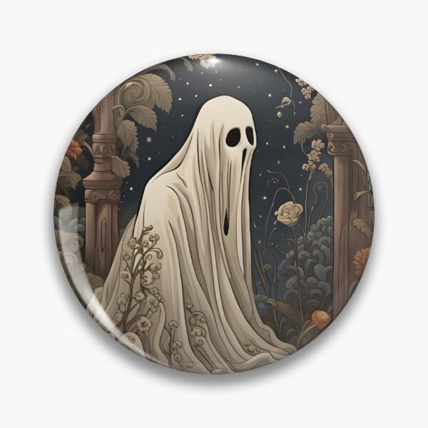 Item preview, Vintage Botanical Sheet Ghost Gothic Floral Archway Pumpkins designed and sold by Uniquely Yours.