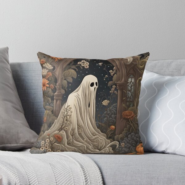 Item preview, Vintage Botanical Sheet Ghost Gothic Floral Archway Pumpkins designed and sold by Uniquely Yours.