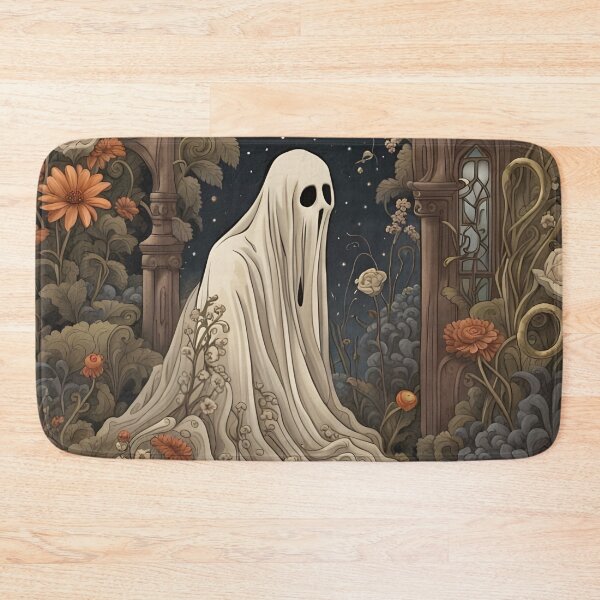 Item preview, Vintage Botanical Sheet Ghost Gothic Floral Archway Pumpkins designed and sold by Uniquely Yours.
