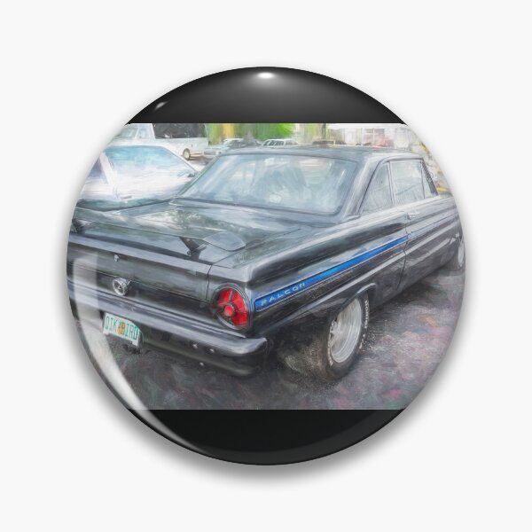 Item preview, 1965 Ford Falcon Futura Sprint Black Muscle Car Art Side Profile designed and sold by RichFrancoCars.
