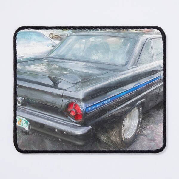 Item preview, 1965 Ford Falcon Futura Sprint Black Muscle Car Art Side Profile designed and sold by RichFrancoCars.