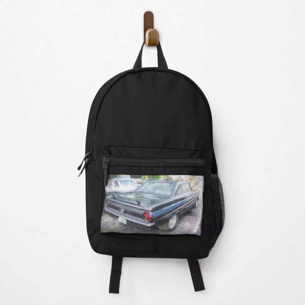 Item preview, 1965 Ford Falcon Futura Sprint Black Muscle Car Art Side Profile designed and sold by RichFrancoCars.