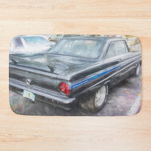 Item preview, 1965 Ford Falcon Futura Sprint Black Muscle Car Art Side Profile designed and sold by RichFrancoCars.