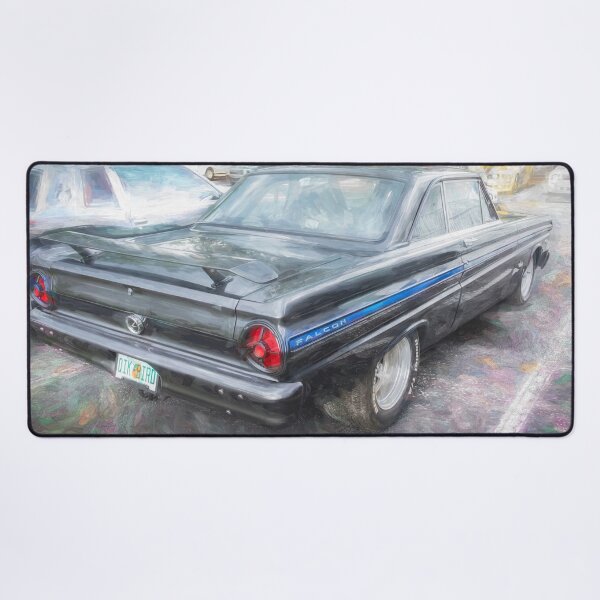 Item preview, 1965 Ford Falcon Futura Sprint Black Muscle Car Art Side Profile designed and sold by RichFrancoCars.