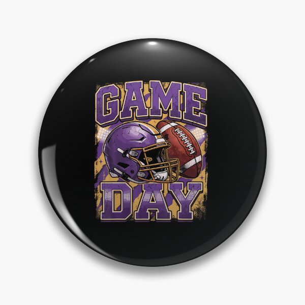 Item preview, Game Day Football Purple And Gold designed and sold by RealestInternet.