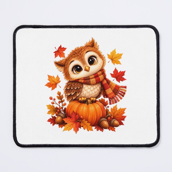 Item preview, Cute Autumn Owl on Pumpkin designed and sold by MySthore.