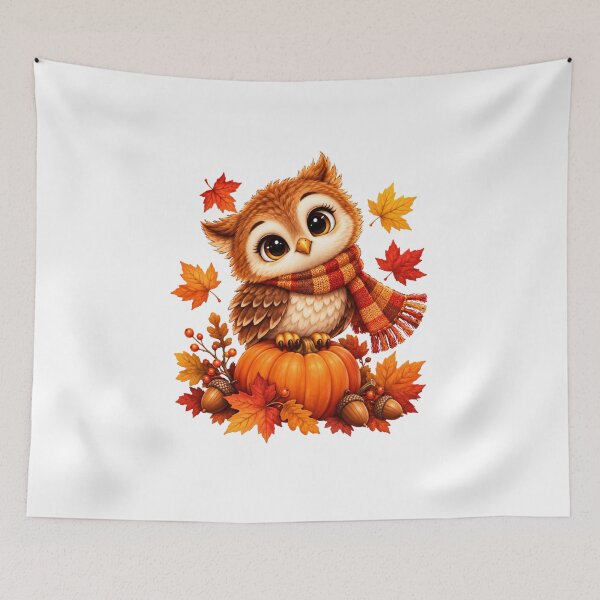 Item preview, Cute Autumn Owl on Pumpkin designed and sold by MySthore.