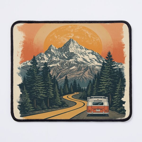 Item preview, Spooky Halloween Mountain Road Trip Camper Van – Vintage Adventure Halloween Design designed and sold by mrworld000.