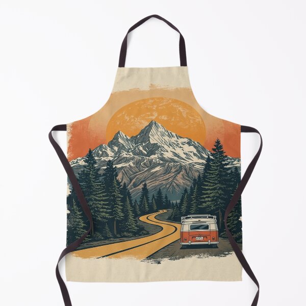 Item preview, Spooky Halloween Mountain Road Trip Camper Van – Vintage Adventure Halloween Design designed and sold by mrworld000.