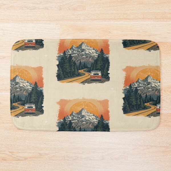 Item preview, Spooky Halloween Mountain Road Trip Camper Van – Vintage Adventure Halloween Design designed and sold by mrworld000.