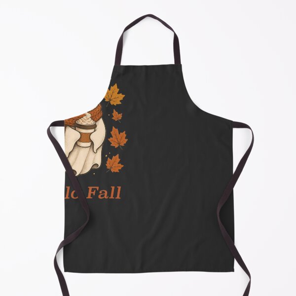 Item preview, Hello Fall Cozy Ghost with Pumpkin Spice Latte designed and sold by RetroThreadWorks.