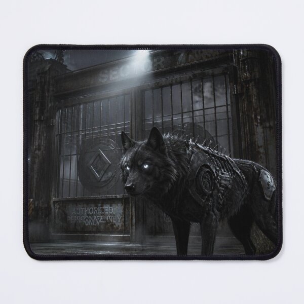 Item preview, Dystopian Cyber Wolf – Dark Realism Guard Dog designed and sold by LazyDayzCo.