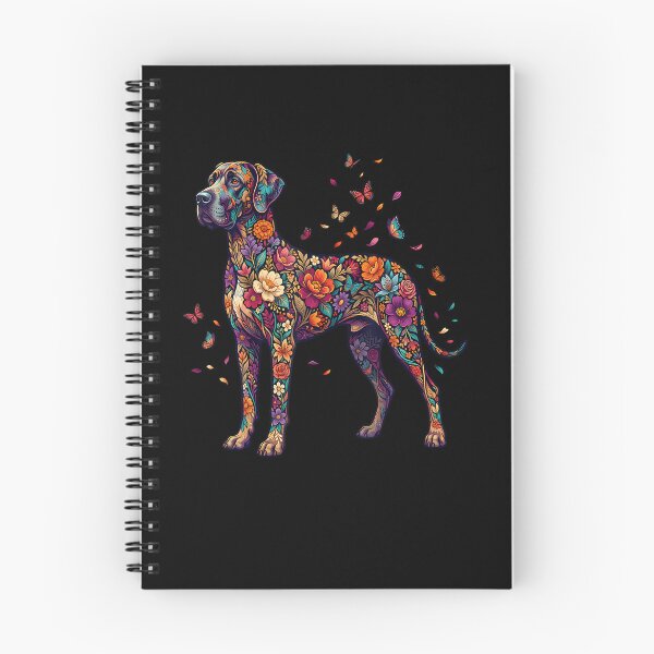 Item preview, Great Dane Dog Colorful Floral Butterfly Flowers Botanical  designed and sold by RealestInternet.