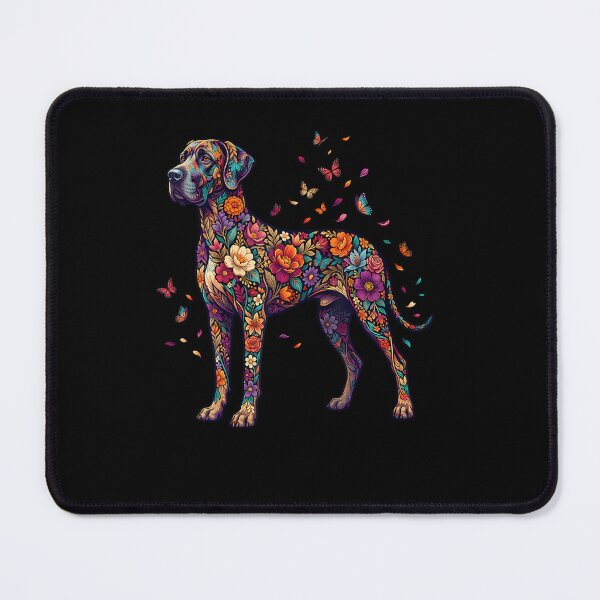Item preview, Great Dane Dog Colorful Floral Butterfly Flowers Botanical designed and sold by RealestInternet.