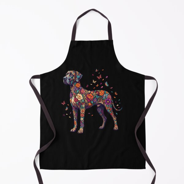 Item preview, Great Dane Dog Colorful Floral Butterfly Flowers Botanical designed and sold by RealestInternet.