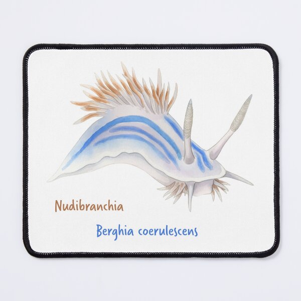 Item preview, Watercolor Nudibranchia Berghia Coerulescens designed and sold by Litely.