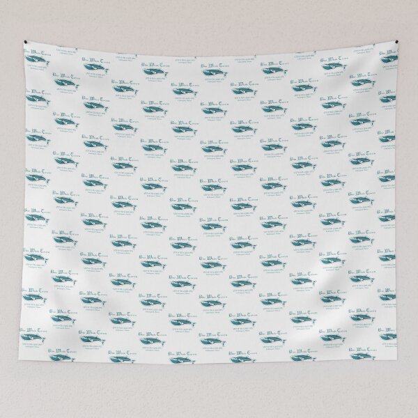 Item preview, Dark Shadows Blue Whale Tavern Vintage Nautical Bar Illustration designed and sold by Mprod.