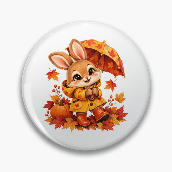 Item preview, Cute Autumn Bunny with Umbrella designed and sold by MySthore.