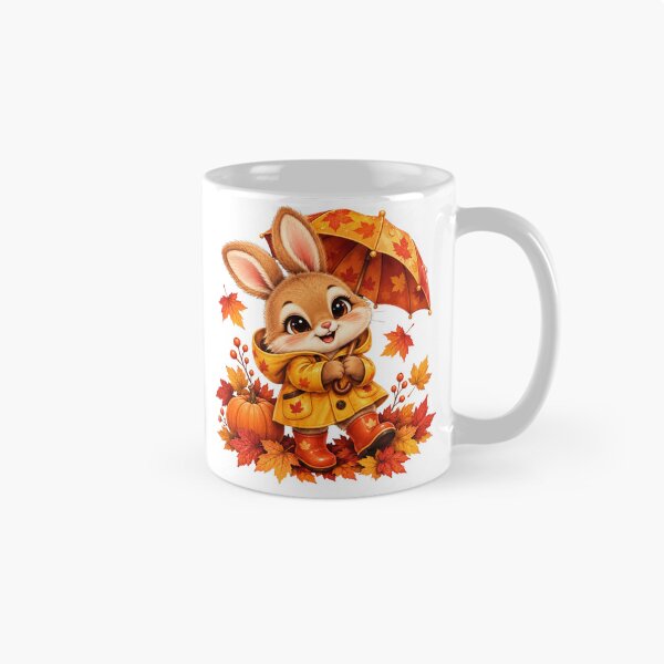 Item preview, Cute Autumn Bunny with Umbrella designed and sold by MySthore.