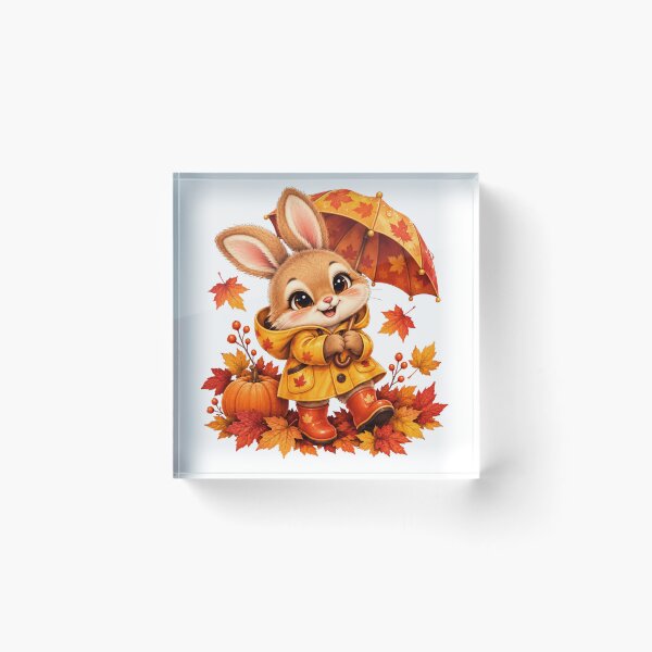 Item preview, Cute Autumn Bunny with Umbrella designed and sold by MySthore.