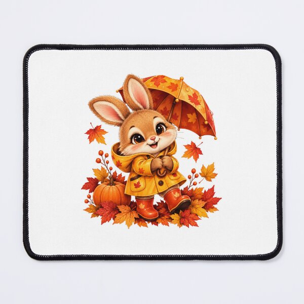 Item preview, Cute Autumn Bunny with Umbrella designed and sold by MySthore.