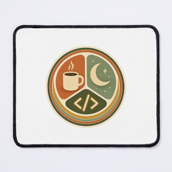 Item preview, Retro Eat Sleep Code Coffee Badge Minimalist Tech Sticker designed and sold by NEL-BOX.