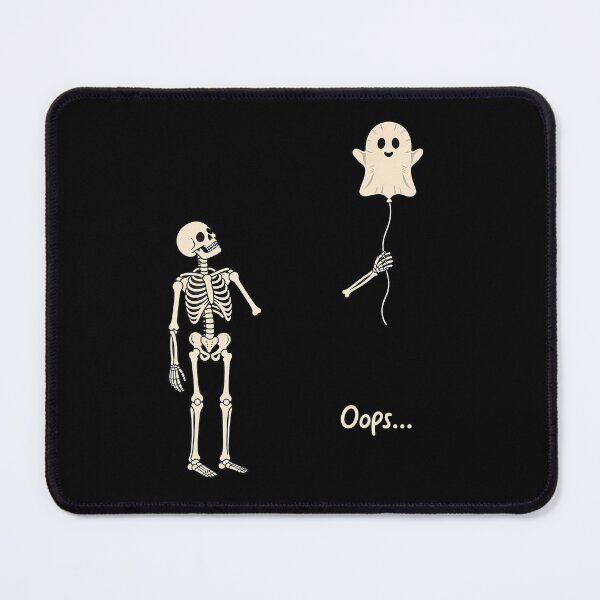 Item preview, Skeleton Holding Balloon Ghost Gothic Halloween Funny designed and sold by Pider-Vampire.