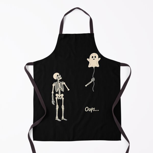 Item preview, Skeleton Holding Balloon Ghost Gothic Halloween Funny designed and sold by Pider-Vampire.