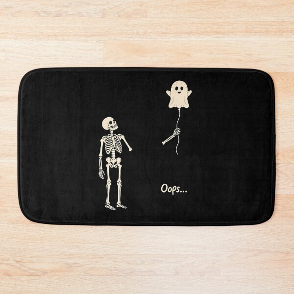 Item preview, Skeleton Holding Balloon Ghost Gothic Halloween Funny designed and sold by Pider-Vampire.