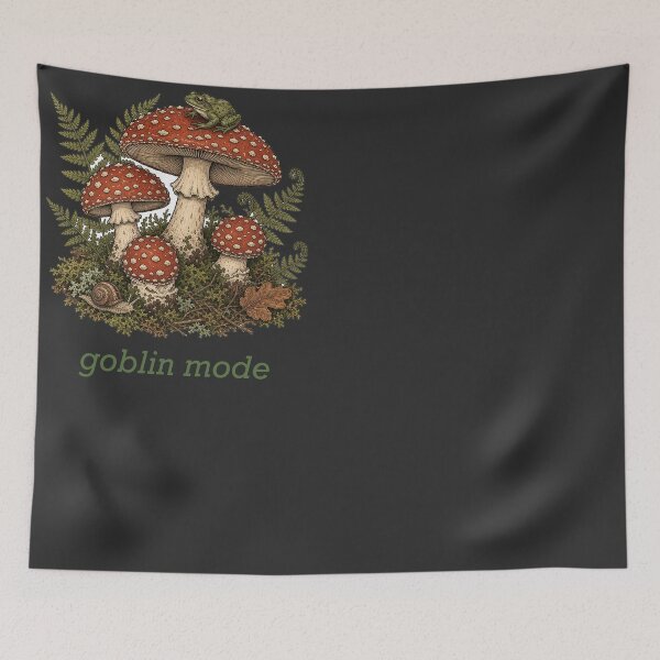 Item preview, Goblin Mode Mushroom Frog Goblincore Illustration designed and sold by RetroThreadWorks.