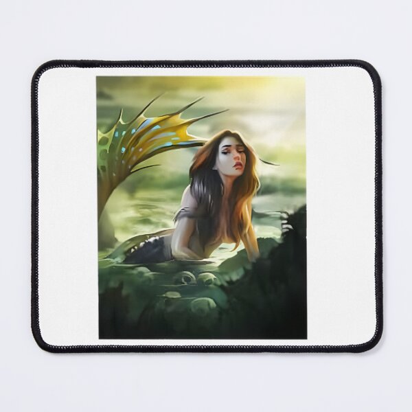 Item preview, Mystical Siren Illustration with Ocean Waves and Enchanting Details designed and sold by Mprod.