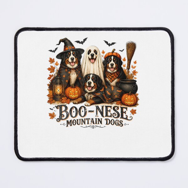 Item preview, Boo-Nese Mountain Dogs Halloween Pumpkin Witch Spooky Dog designed and sold by Pider-Vampire.