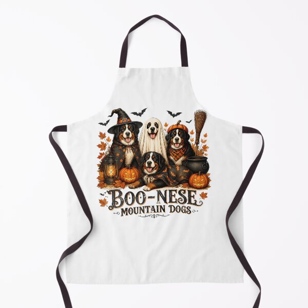 Item preview, Boo-Nese Mountain Dogs Halloween Pumpkin Witch Spooky Dog designed and sold by Pider-Vampire.