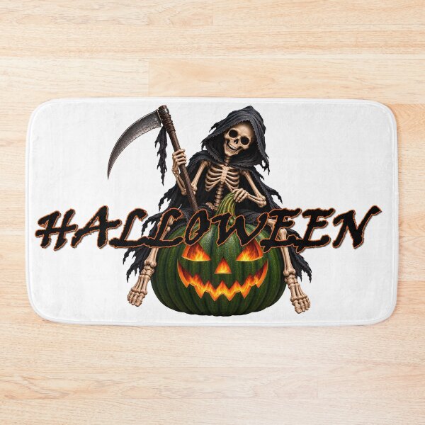 Item preview, halloween skeleton on pumpkin designed and sold by natalik2024.