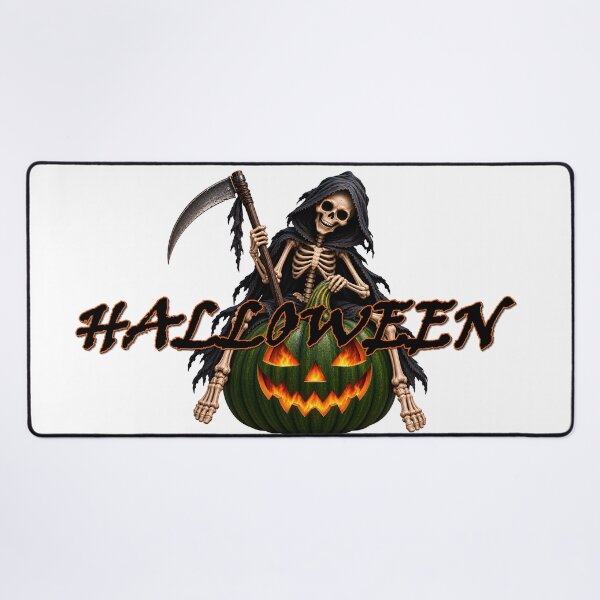Item preview, halloween skeleton on pumpkin designed and sold by natalik2024.