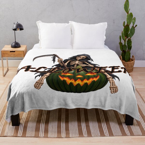 Item preview, halloween skeleton on pumpkin designed and sold by natalik2024.