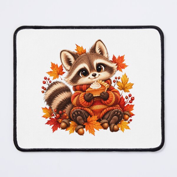 Item preview, Cute Autumn Raccoon with Pumpkin designed and sold by MySthore.