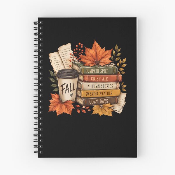 Item preview, Book Stack Coffee Fall Leaves Bookworm Autumn Fall Vibes  designed and sold by Pider-Vampire.